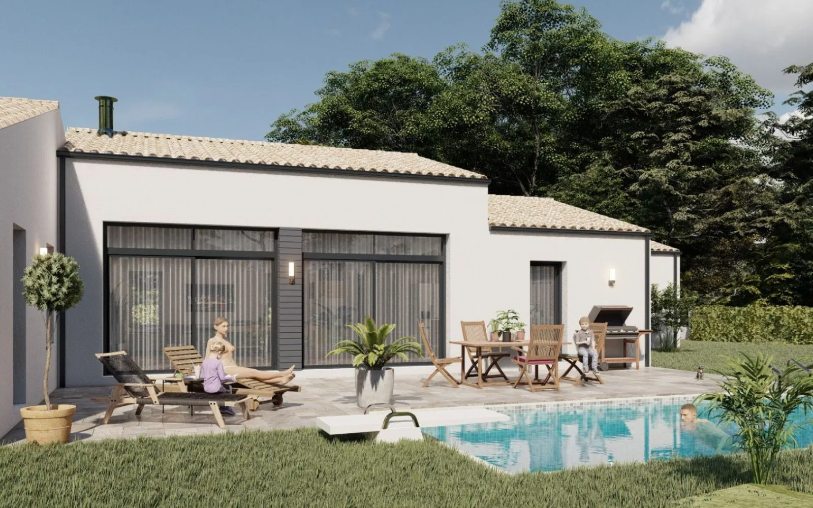 Projet de construction d'une maison 130 m² avec terrain à SAINT-SIMON-DE-PELLOUAILLE (17) à Saint-Simon-de-Pellouaille — photo 2