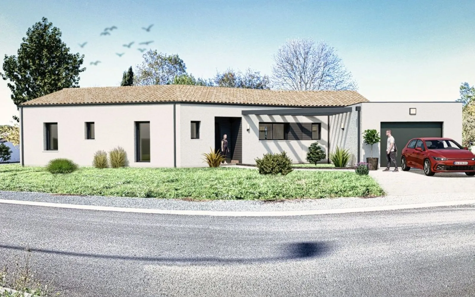 Projet de construction d'une maison 90 m² avec terrain à SAINT-SIMON-DE-PELLOUAILLE (17) à Saint-Simon-de-Pellouaille — photo 1