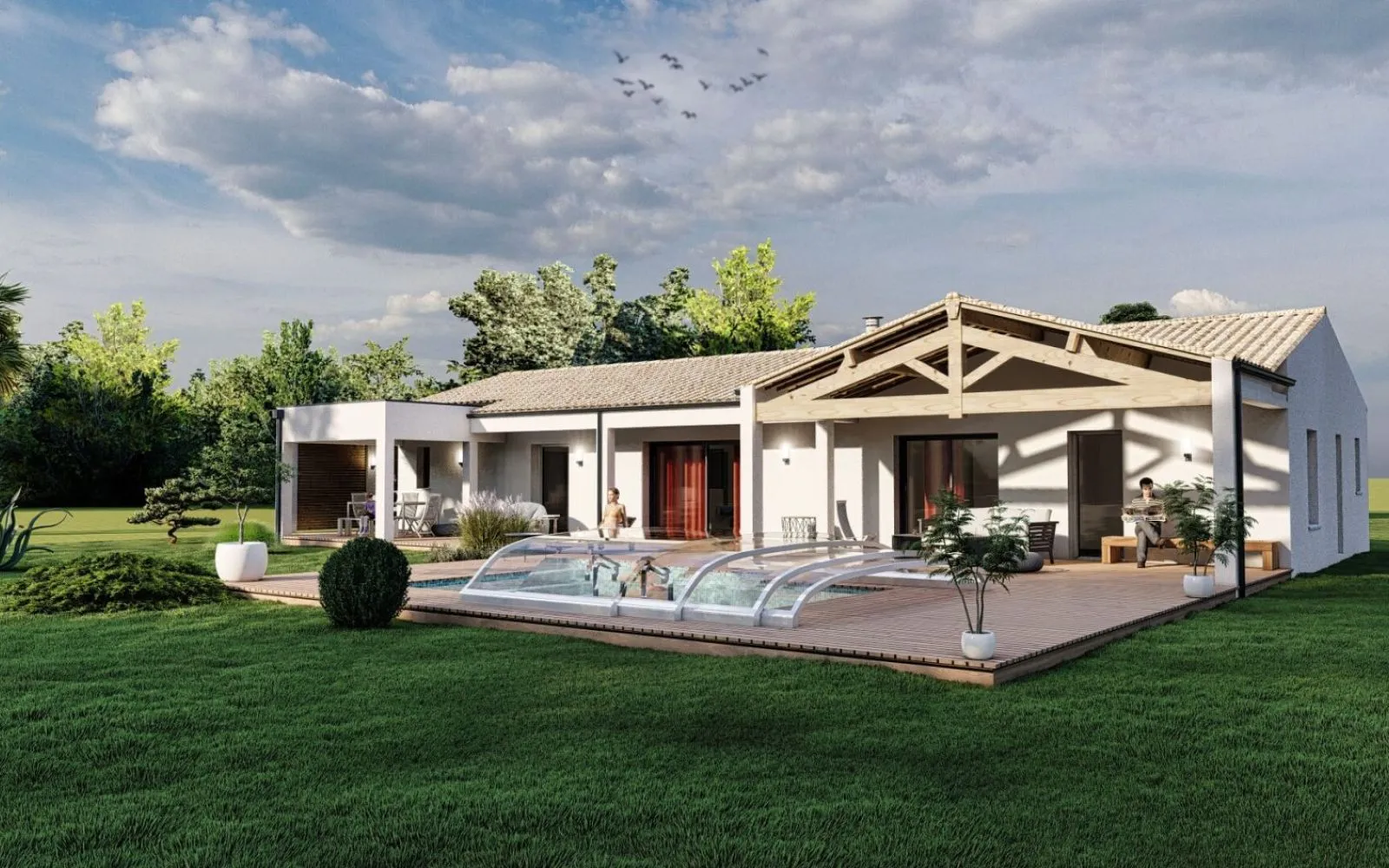 Projet de construction d'une maison 100 m² avec terrain à SAINT-SIMON-DE-PELLOUAILLE (17) à Saint-Simon-de-Pellouaille — photo 1
