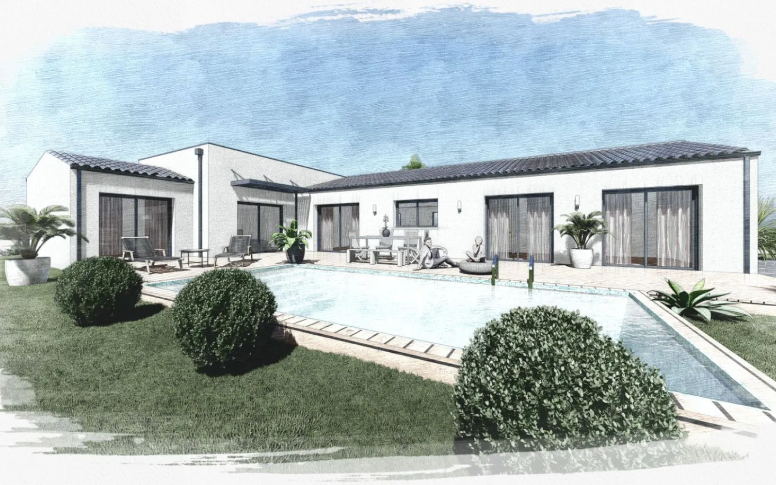 Projet de construction d'une maison 120 m² avec terrain à GEMOZAC (17) à Gémozac — photo 2