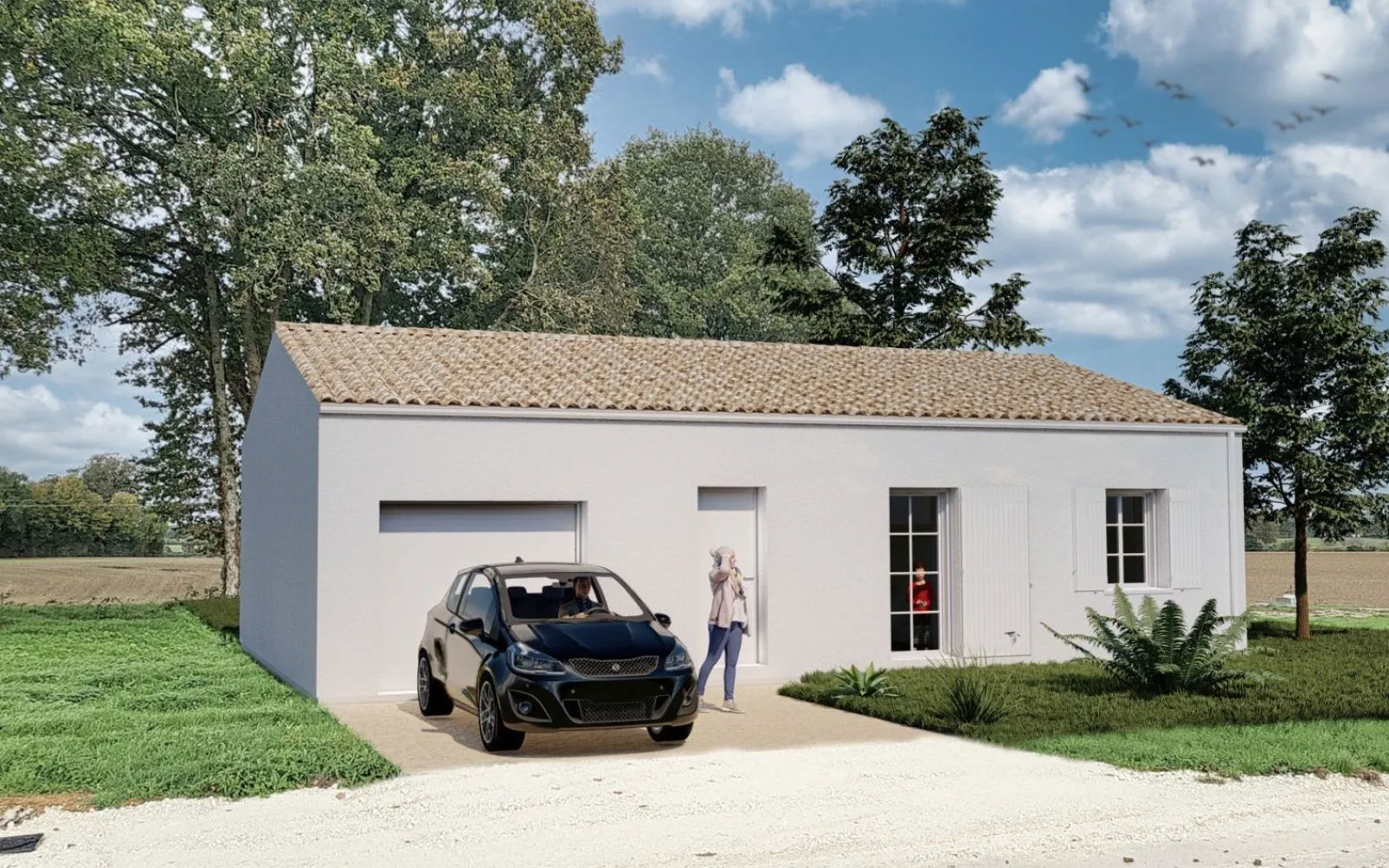 Projet de construction d'une maison 70 m² avec terrain à SAINT-SIMON-DE-PELLOUAILLE (17) à Saint-Simon-de-Pellouaille — photo 1