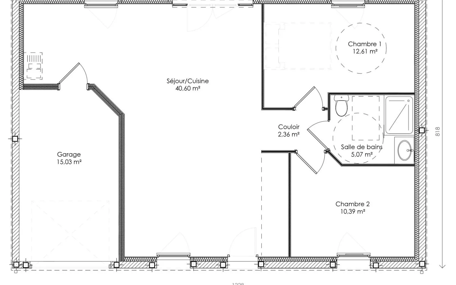 Projet de construction d'une maison 71 m² avec terrain à PONS (17) à Pons — photo 5