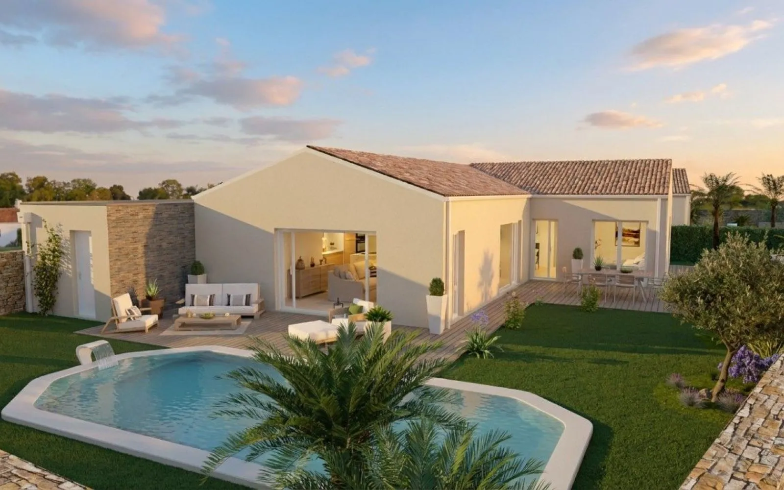 Projet de construction d'une maison 130 m² avec terrain à FONTCOUVERTE (17) à Fontcouverte — photo 1