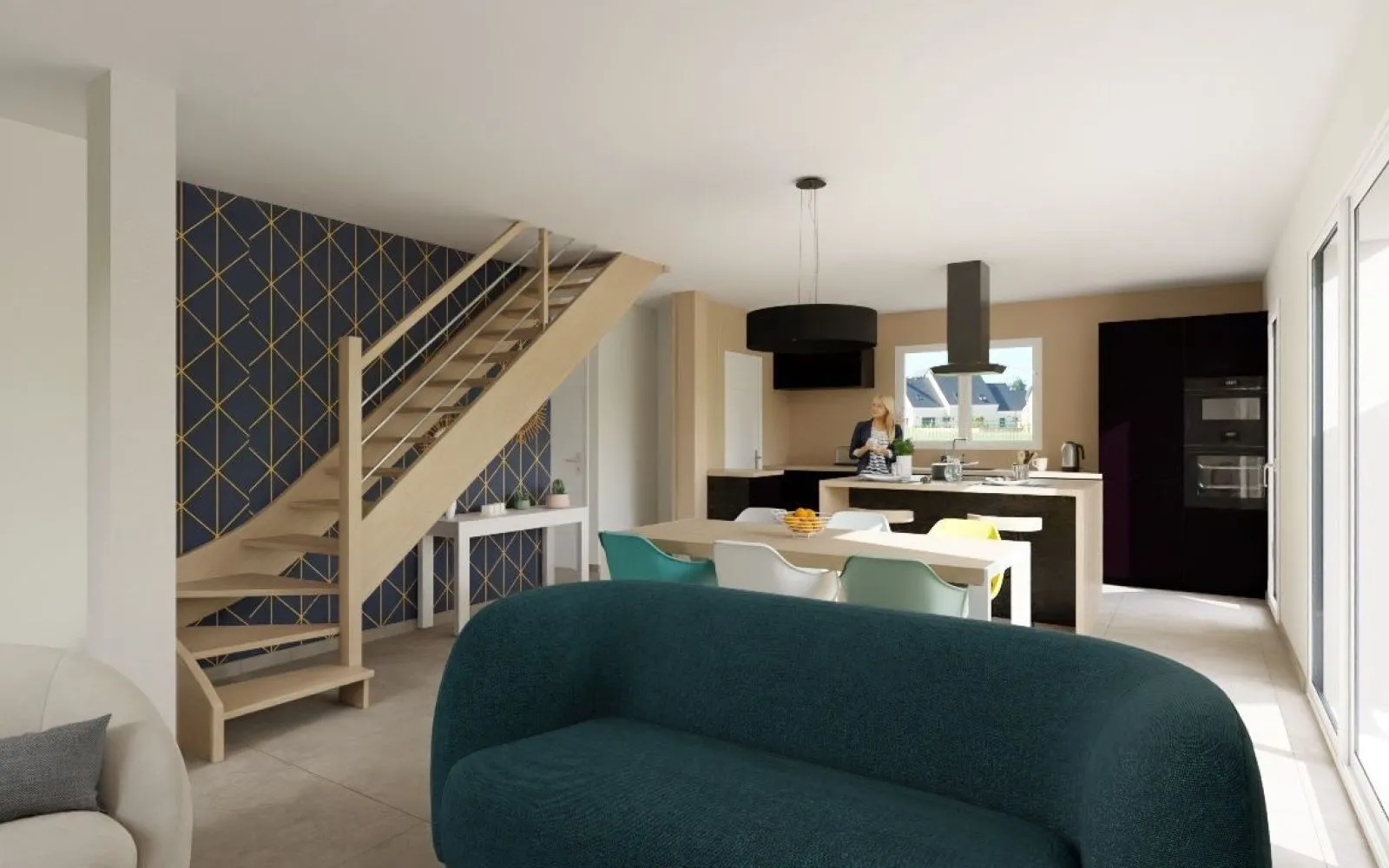 Projet de construction d'une maison 102 m² avec terrain à MONTAUBAN-DE-BRETAGNE (35) à Montauban-de-Bretagne — photo 2