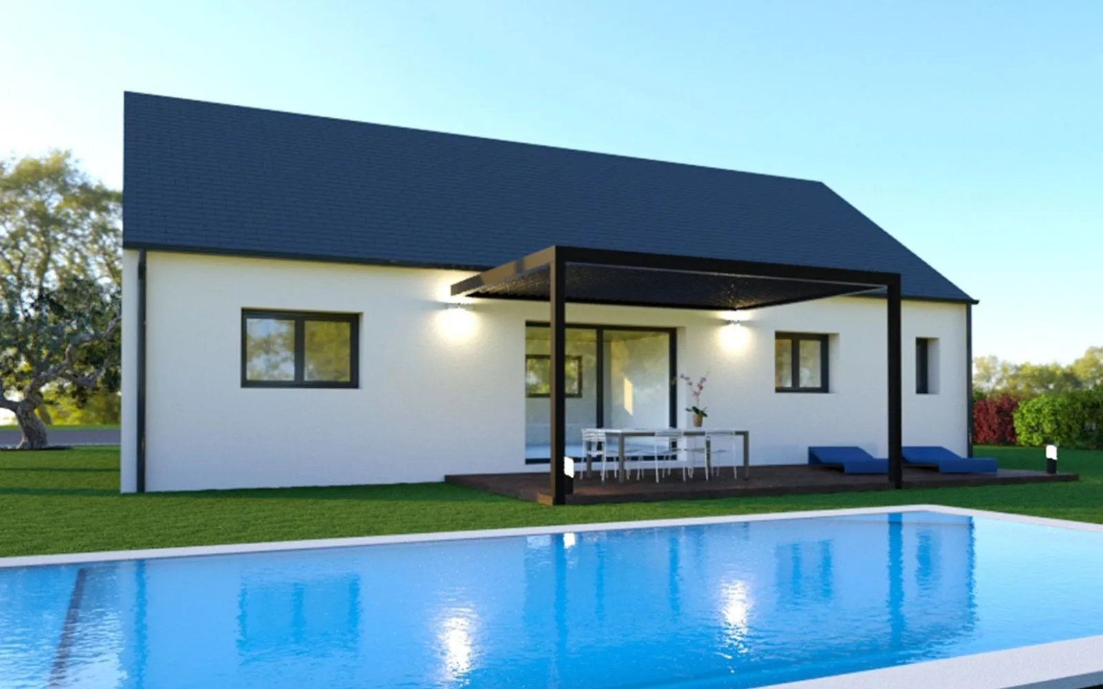 Projet de construction d'une maison 100.61 m² avec terrain à MONTAUBAN-DE-BRETAGNE (35) à Montauban-de-Bretagne — photo 3
