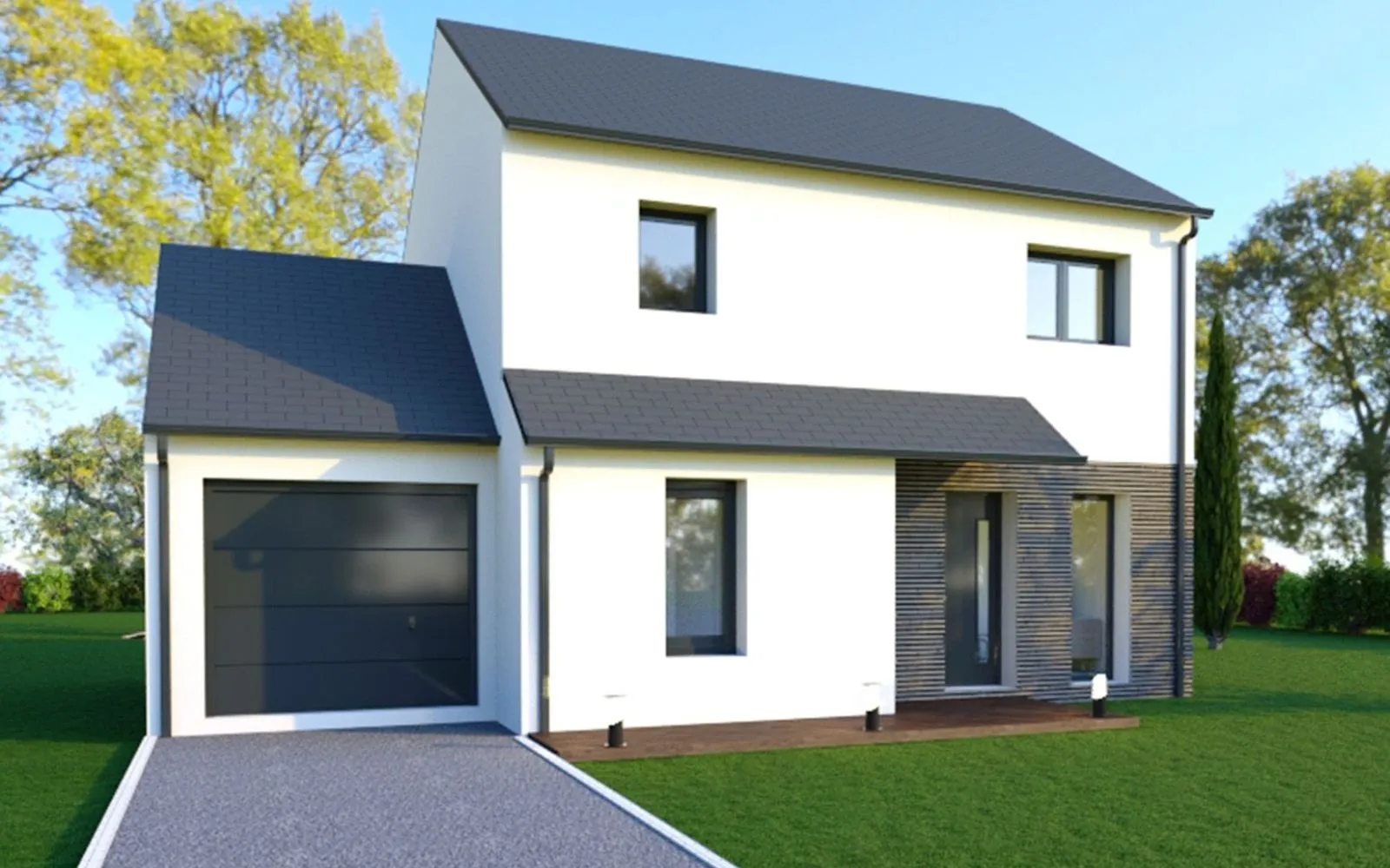 Projet de construction d'une maison 102.83 m² avec terrain à PLURIEN (22) à Plurien — photo 1