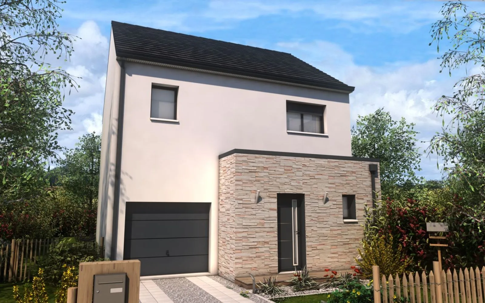 Projet de construction d'une maison 95.85 m² avec terrain à ESCHES (60) à Esches — photo 1