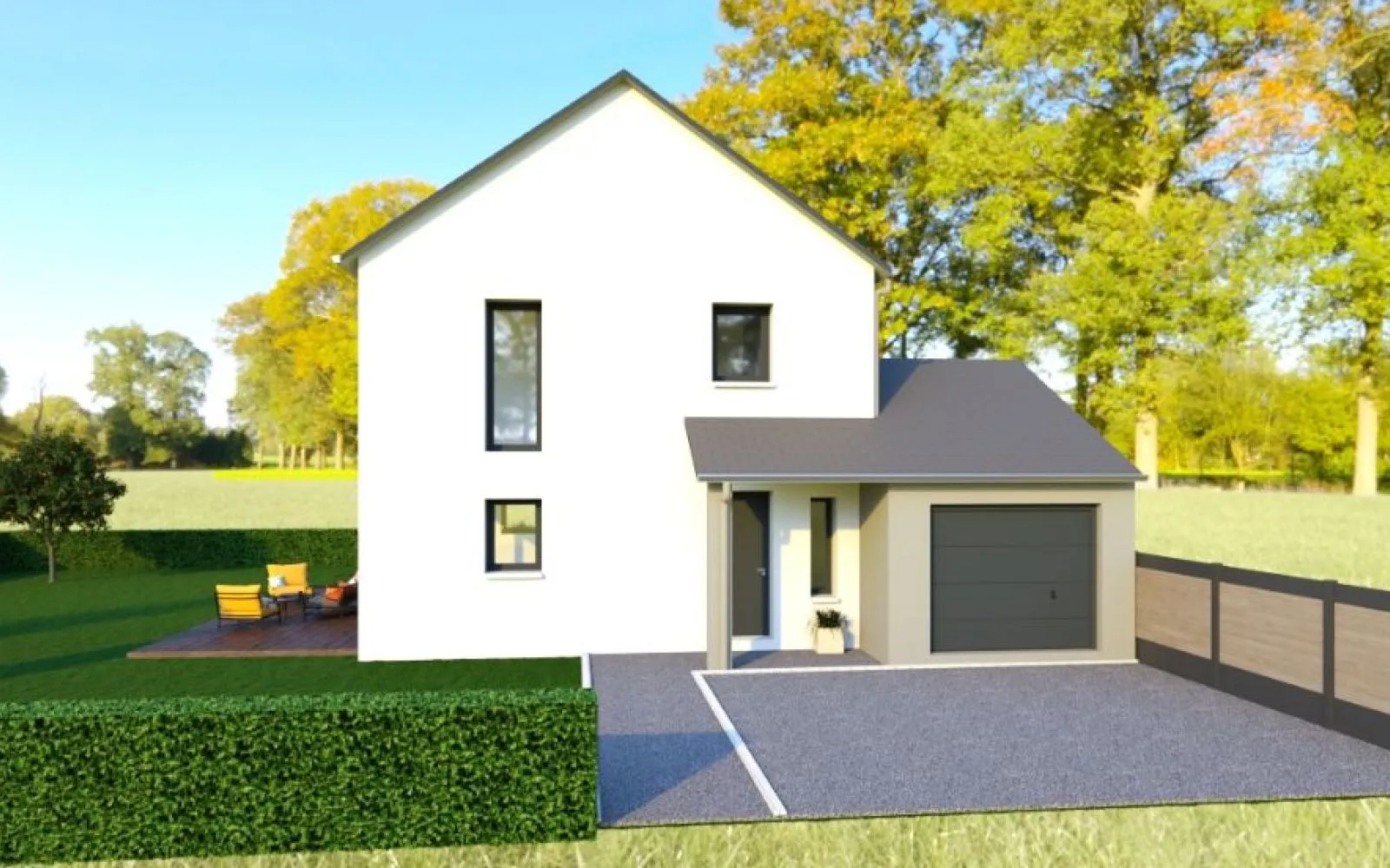 Projet de construction d'une maison 94 m² avec terrain à HEDE (35) à Hédé-Bazouges — photo 1