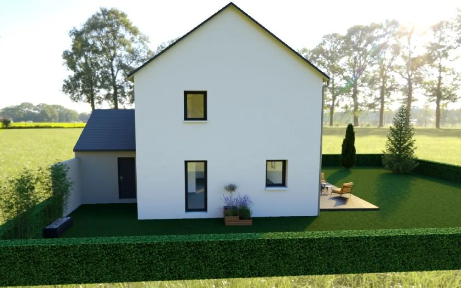 Projet de construction d'une maison 94 m² avec terrain à HEDE (35) à Hédé-Bazouges — photo 4