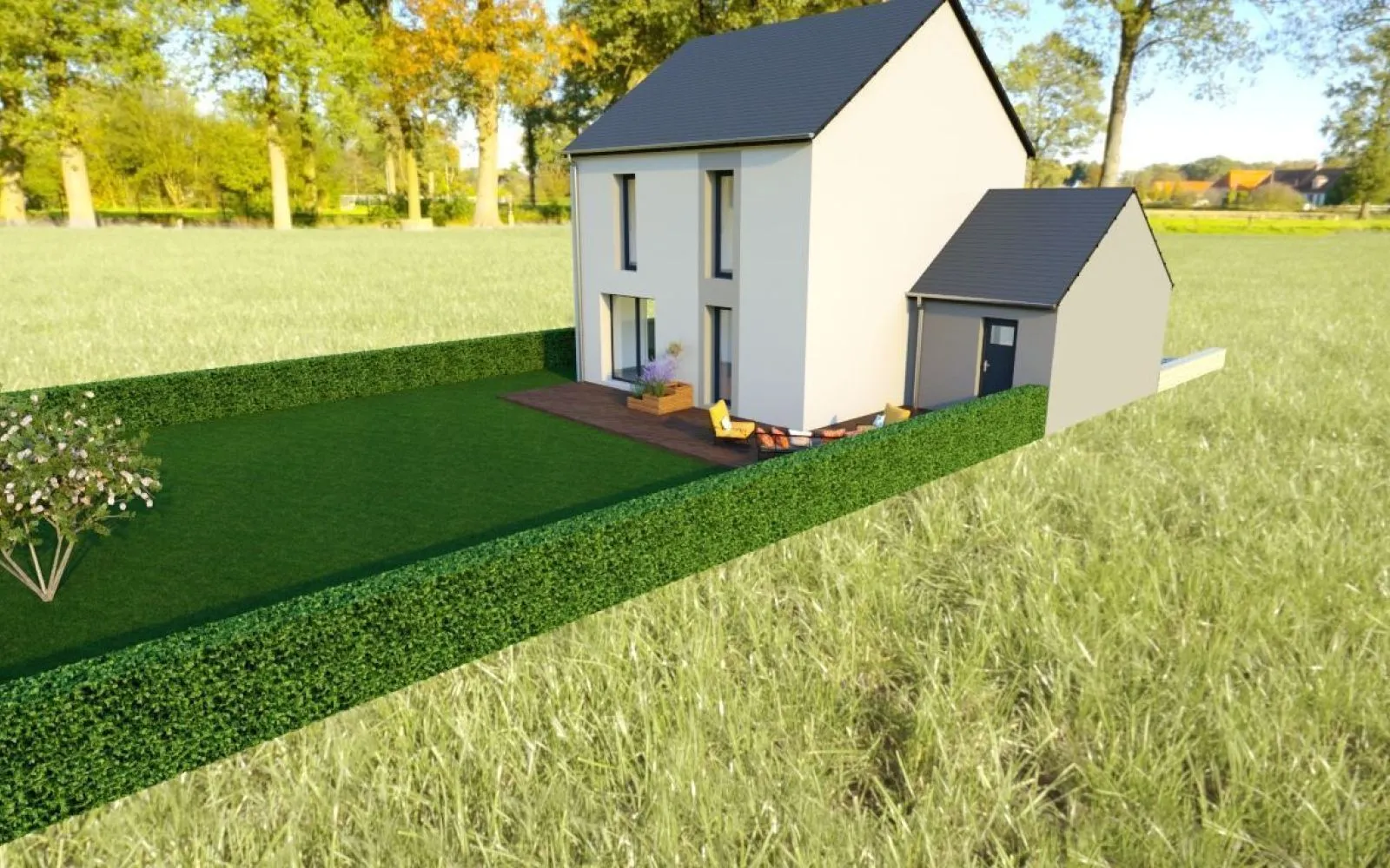 Projet de construction d'une maison 100 m² avec terrain à HEDE (35) à Hédé-Bazouges — photo 2