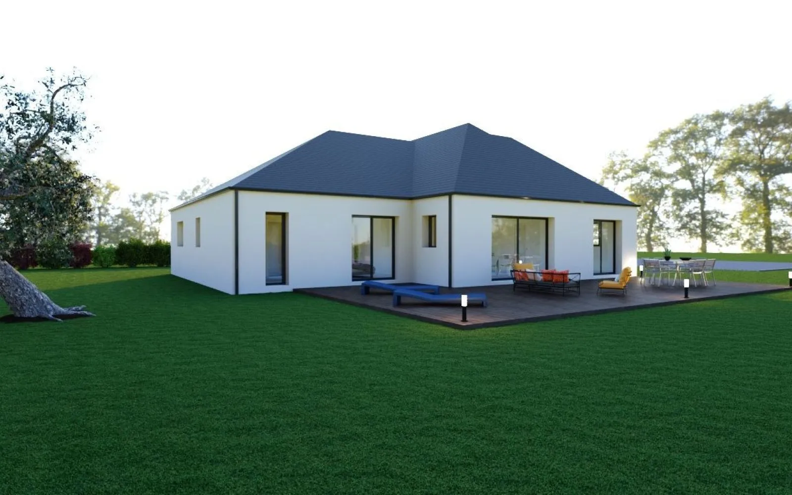 Projet de construction d'une maison 132.27 m² avec terrain à HEDE (35) à Hédé-Bazouges — photo 2
