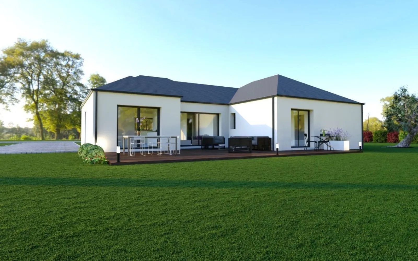 Projet de construction d'une maison 120.63 m² avec terrain à HEDE (35) à Hédé-Bazouges — photo 2