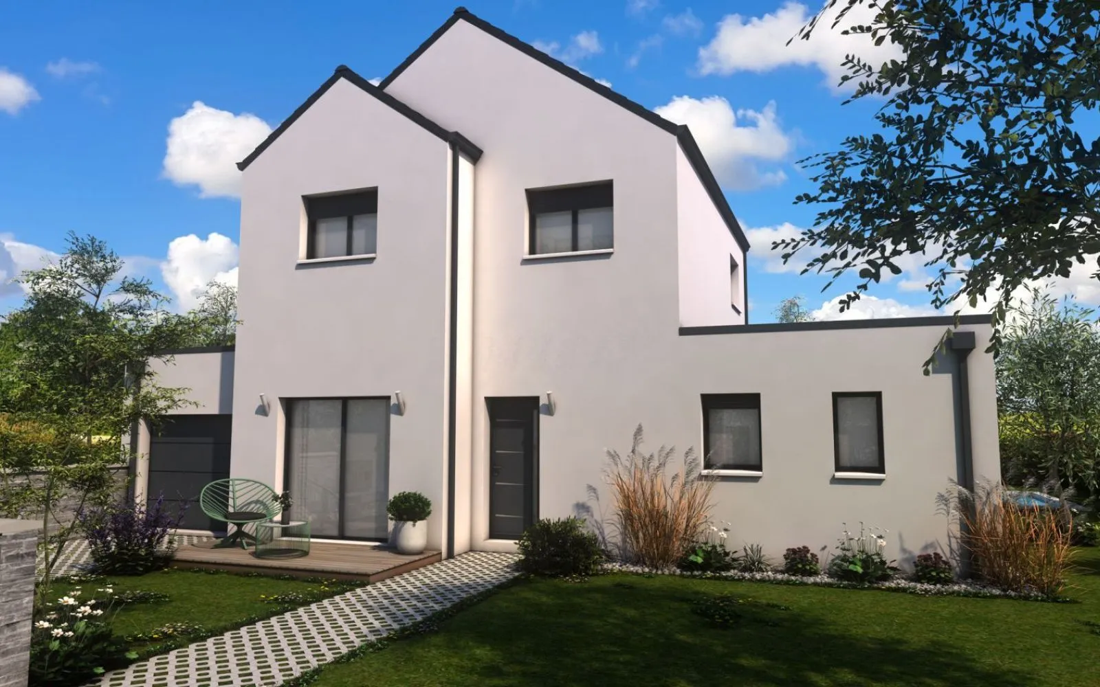 Projet de construction d'une maison 111.63 m² avec terrain à HEDE (35) à Hédé-Bazouges — photo 1