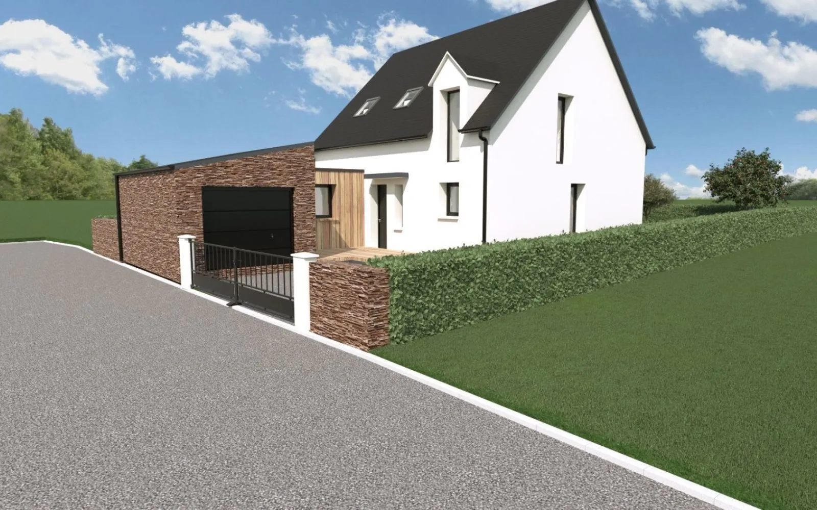 Projet de construction d'une maison 107.5 m² avec terrain à HEDE (35) à Hédé-Bazouges — photo 1