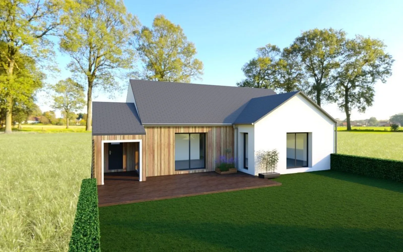 Projet de construction d'une maison 93 m² avec terrain à HEDE (35) à Hédé-Bazouges — photo 1