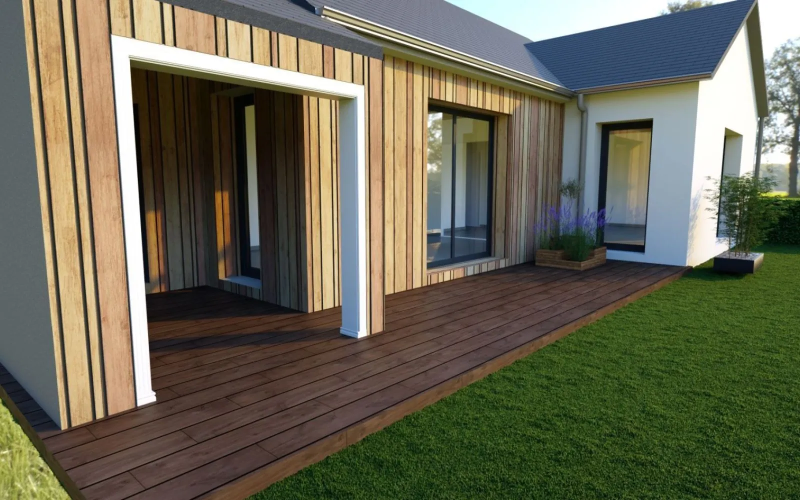 Projet de construction d'une maison 93 m² avec terrain à HEDE (35) à Hédé-Bazouges — photo 2
