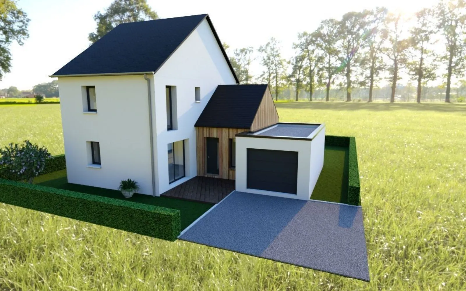 Projet de construction d'une maison 102 m² avec terrain à HEDE (35) à Hédé-Bazouges — photo 1