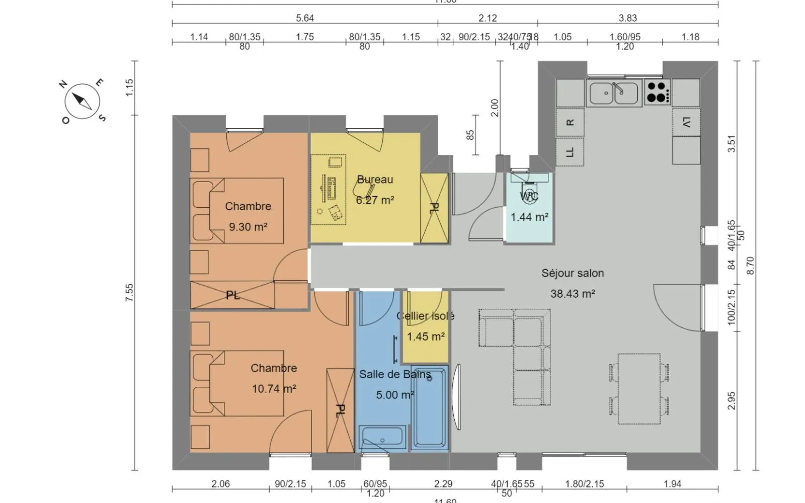 Projet de construction d'une maison 73 m² avec terrain à BALAZE (35) à Balazé — photo 2