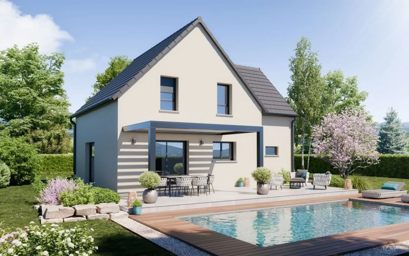 Projet de construction d'une maison 101 m² avec terrain à SAINTE-CROIX-EN-PLAINE (68) à Sainte-Croix-en-Plaine — photo 2