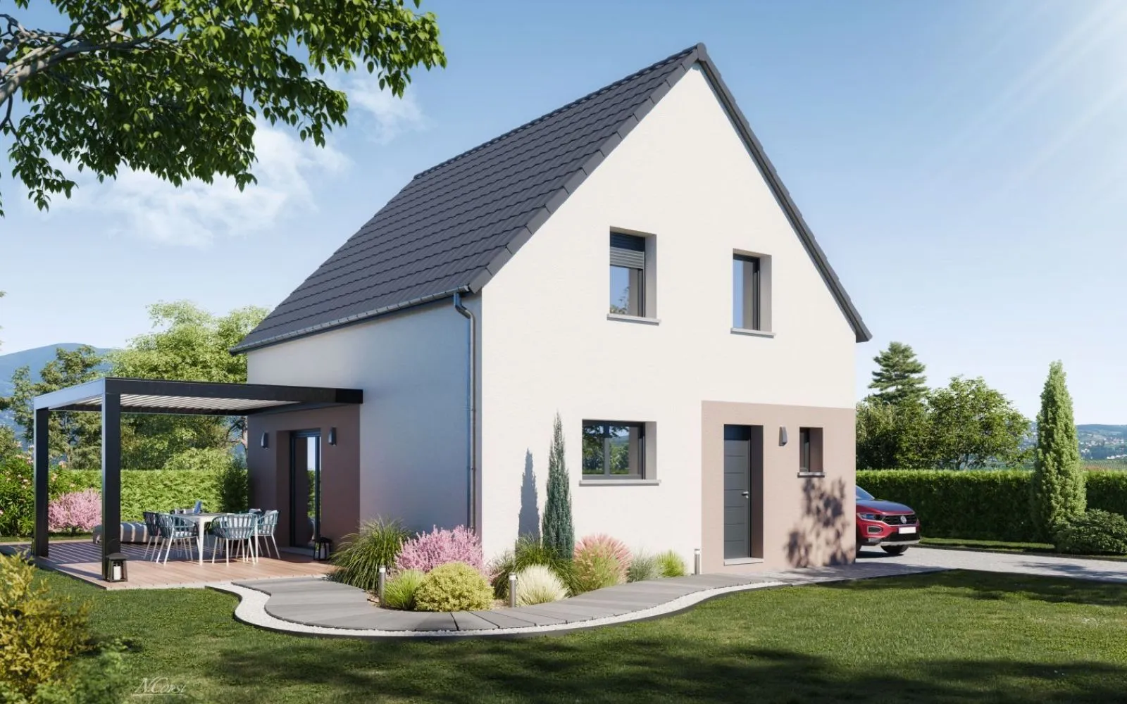Projet de construction d'une maison 102 m² avec terrain à GRUSSENHEIM (68) à Grussenheim — photo 1