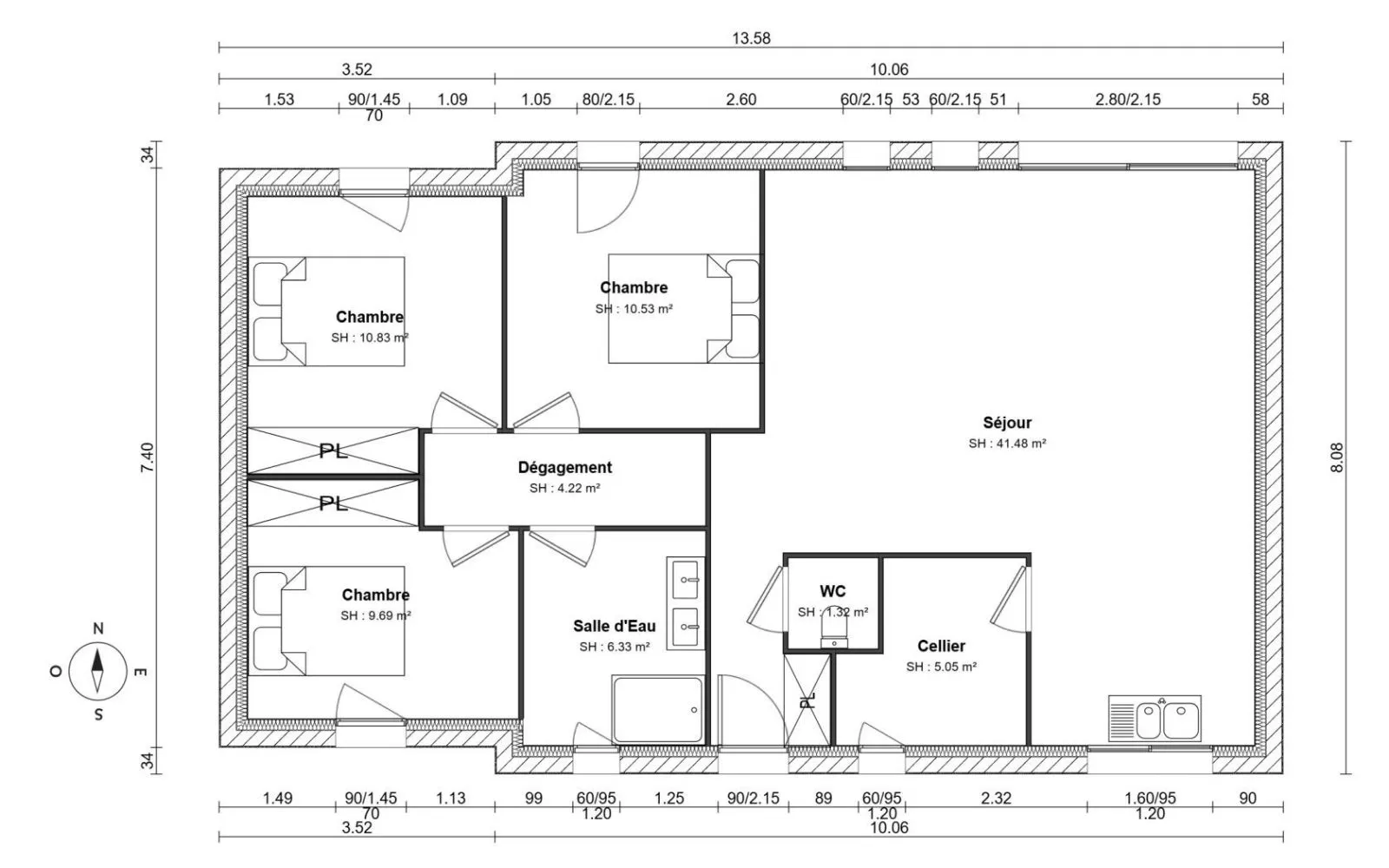 Projet de construction d'une maison 90 m² avec terrain à PLEUVEN (29) à Pleuven — photo 3