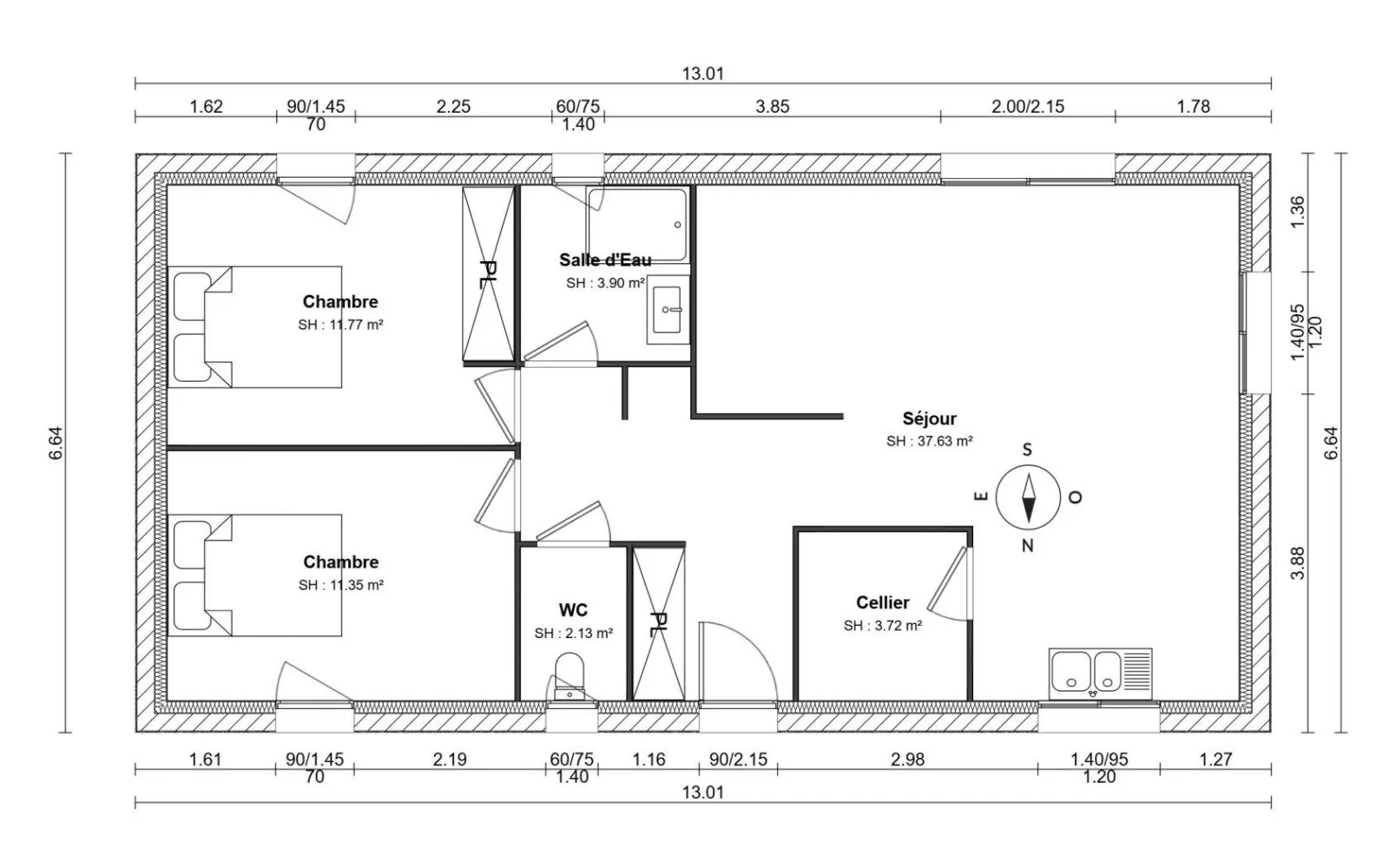Projet de construction d'une maison 70 m² avec terrain à BRIEC (29) à Briec — photo 3