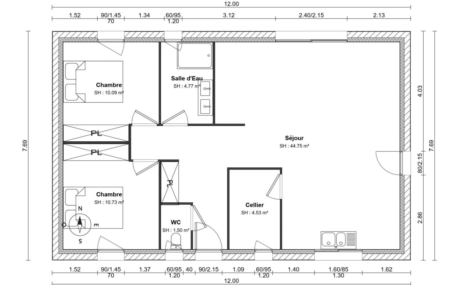 Projet de construction d'une maison 75 m² avec terrain à PLONEOUR-LANVERN (29) à Plonéour-Lanvern — photo 3