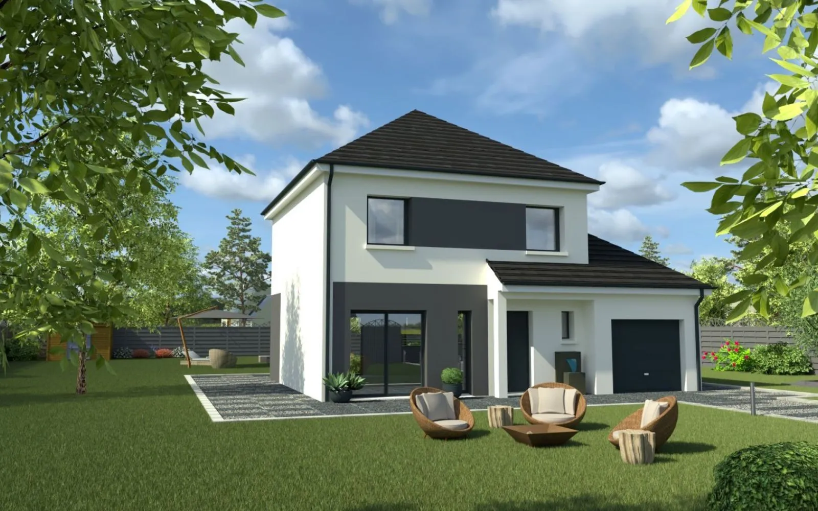 Projet de construction d'une maison 100 m² avec terrain à LUYNES (37) à Luynes — photo 1