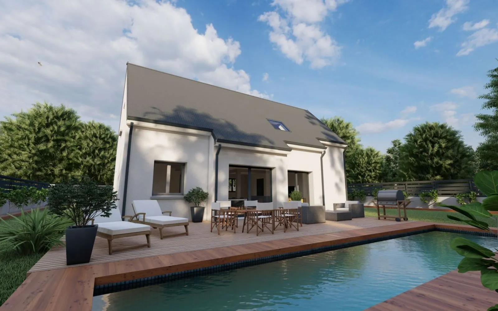 Projet de construction d'une maison 101 m² avec terrain à LUYNES (37) à Luynes — photo 2