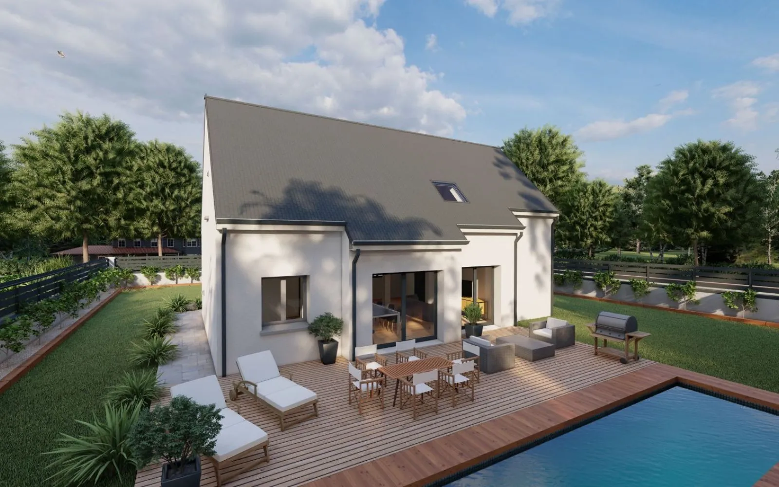 Projet de construction d'une maison 101 m² avec terrain à LUYNES (37) à Luynes — photo 3