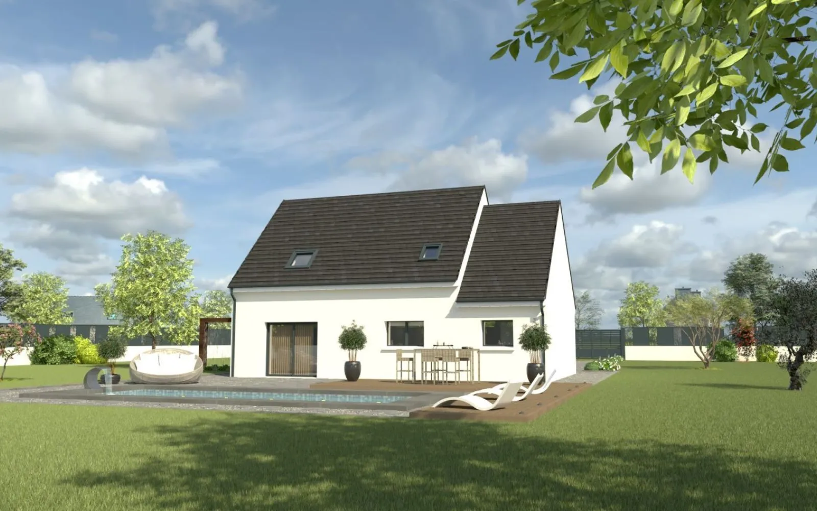 Projet de construction d'une maison 100 m² avec terrain à LUYNES (37) à Luynes — photo 2