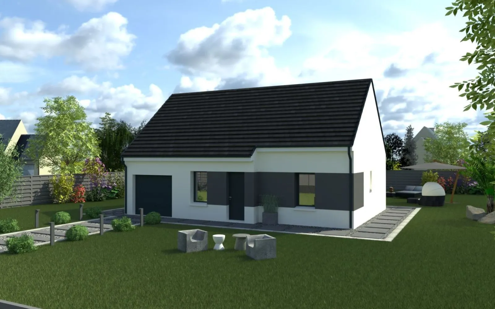 Projet de construction d'une maison 70 m² avec terrain à LUYNES (37) à Luynes — photo 1