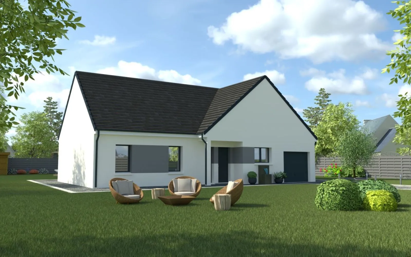 Projet de construction d'une maison 90 m² avec terrain à MANTHELAN (37) à Manthelan — photo 1