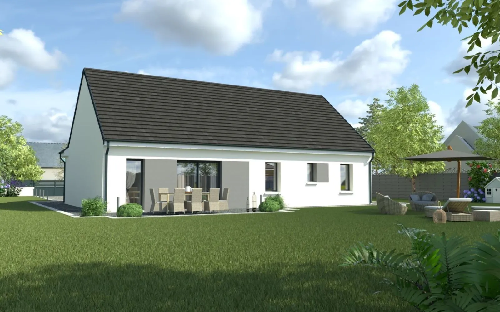 Projet de construction d'une maison 90 m² avec terrain à MANTHELAN (37) à Manthelan — photo 2