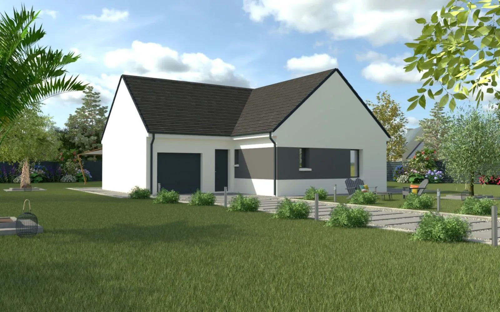 Projet de construction d'une maison 80 m² avec terrain à LUYNES (37) à Luynes — photo 1