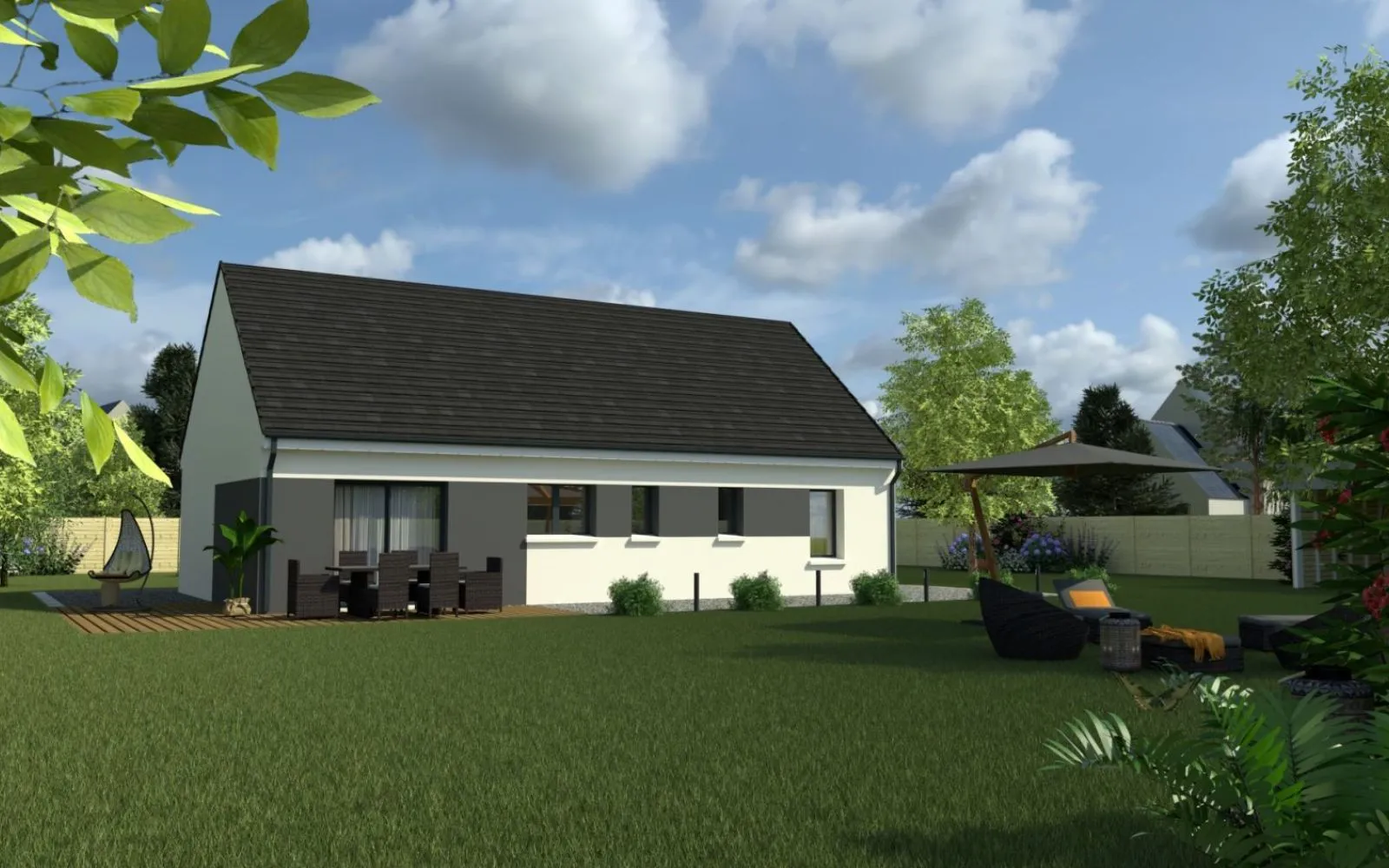 Projet de construction d'une maison 80.3 m² avec terrain à BEAUMONT-LA-RONCE (37) à Beaumont-la-Ronce — photo 2