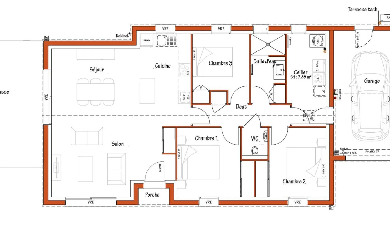 Projet de construction d'une maison 93 m² avec terrain à L'ILE-D'OLONNE (85) à L'Île-d'Olonne — photo 4