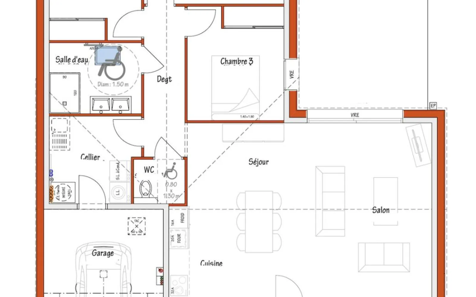 Projet de construction d'une maison 95 m² avec terrain à L'ILE-D'OLONNE (85) à L'Île-d'Olonne — photo 3