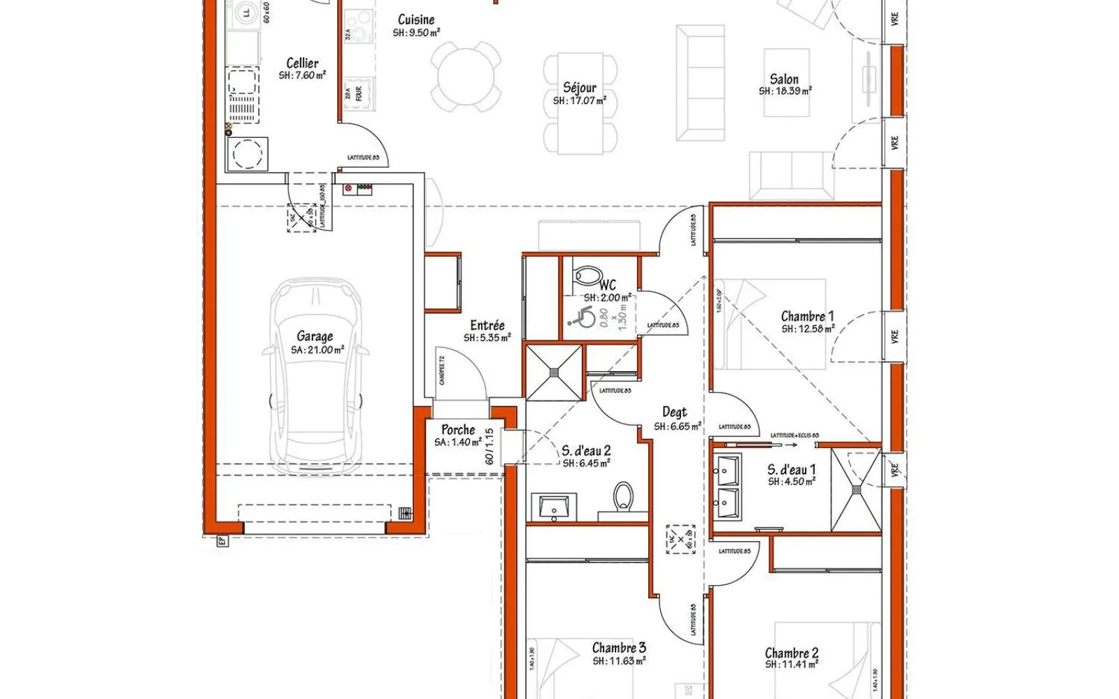Projet de construction d'une maison 113 m² avec terrain à DOMPIERRE-SUR-YON (85) à Dompierre-sur-Yon — photo 3