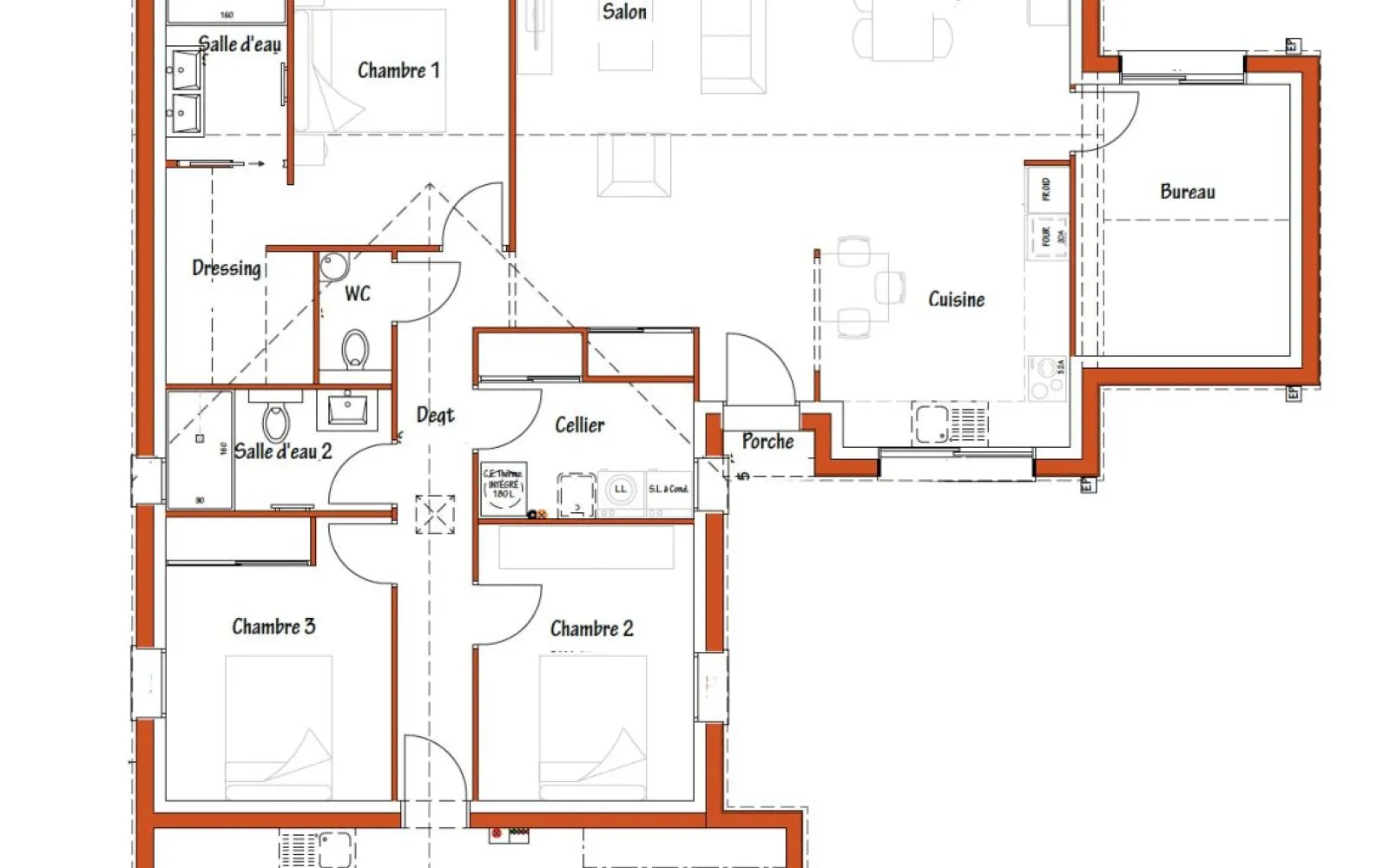 Projet de construction d'une maison 127 m² avec terrain à DOMPIERRE-SUR-YON (85) à Dompierre-sur-Yon — photo 5