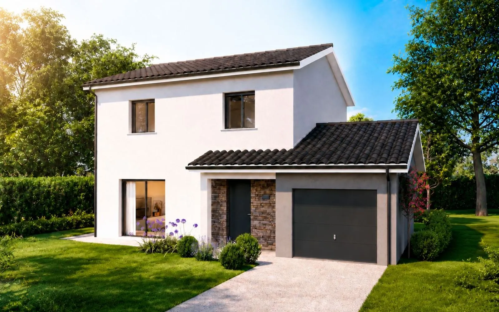 Projet de construction d'une maison 80 m² avec terrain à CHATILLON-LA-PALUD (01) à Chatillon-la-Palud — photo 3