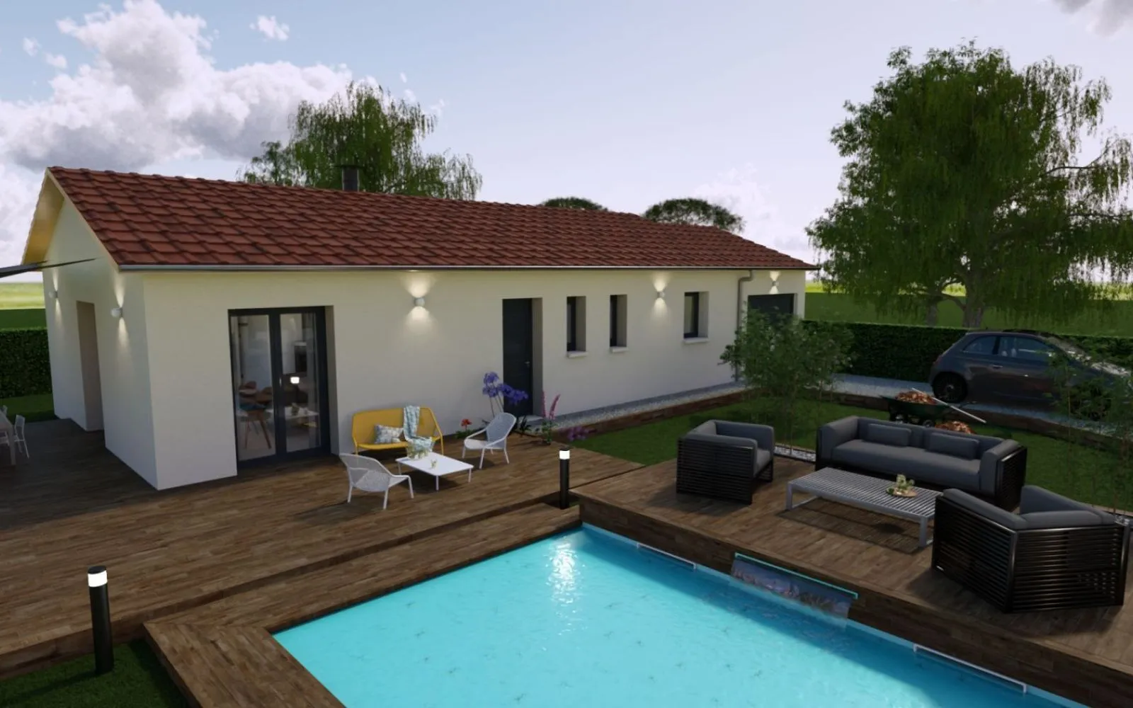 Projet de construction d'une maison 85 m² avec terrain à BUELLAS (01) à Buellas — photo 2