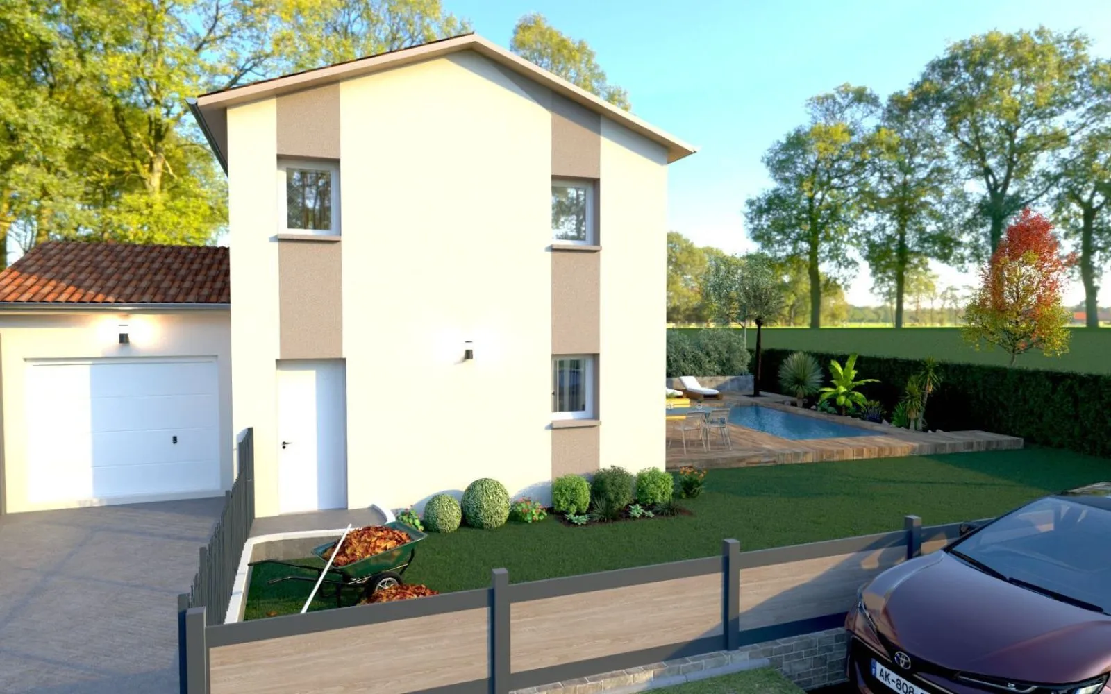 Projet de construction d'une maison 80 m² avec terrain à GREZIEU-LE-MARCHE (69) à Grézieu-le-Marché — photo 1
