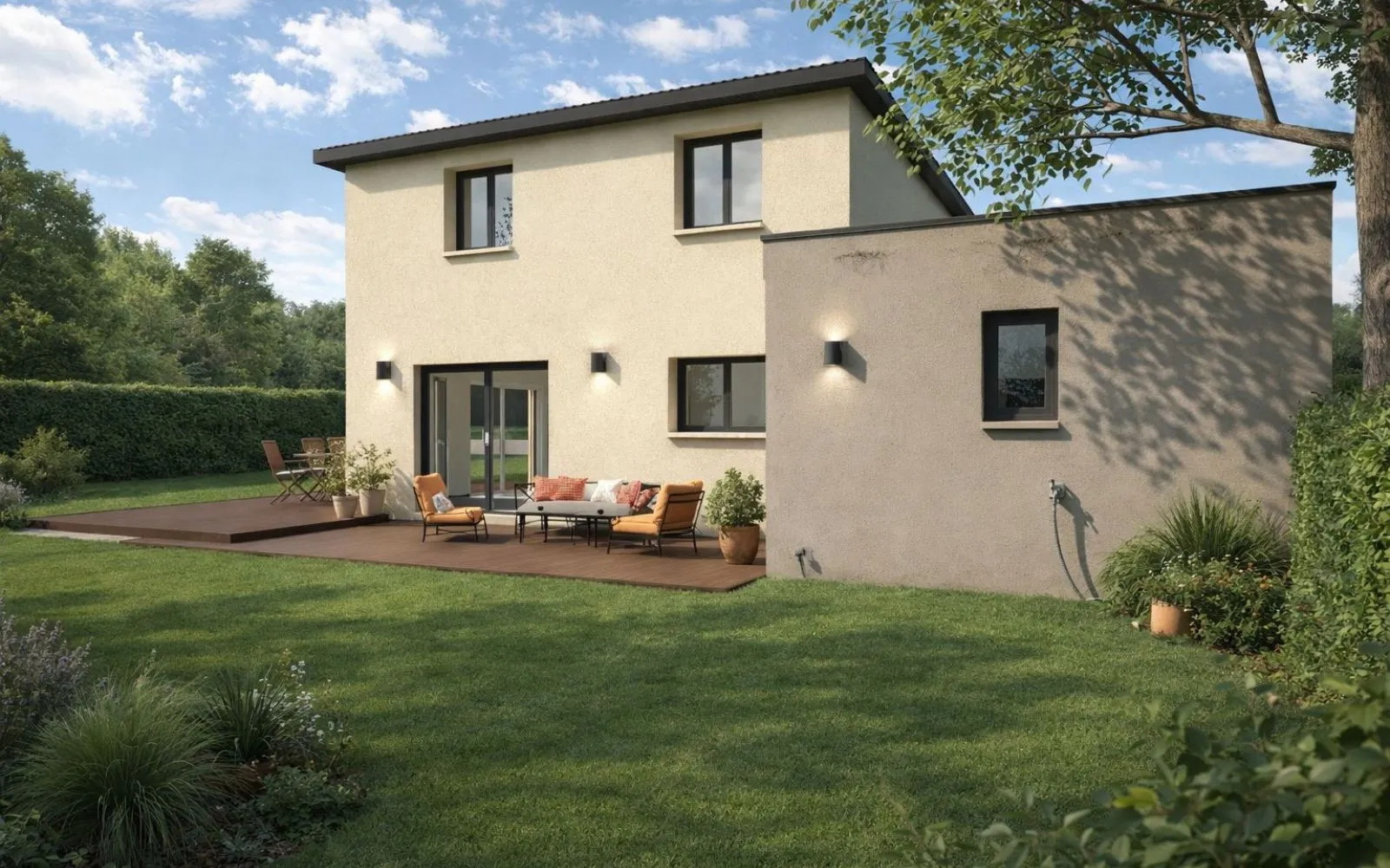 Projet de construction d'une maison 85 m² avec terrain à VINDRY-SUR-TURDINE (69) à Vindry-sur-Turdine — photo 1