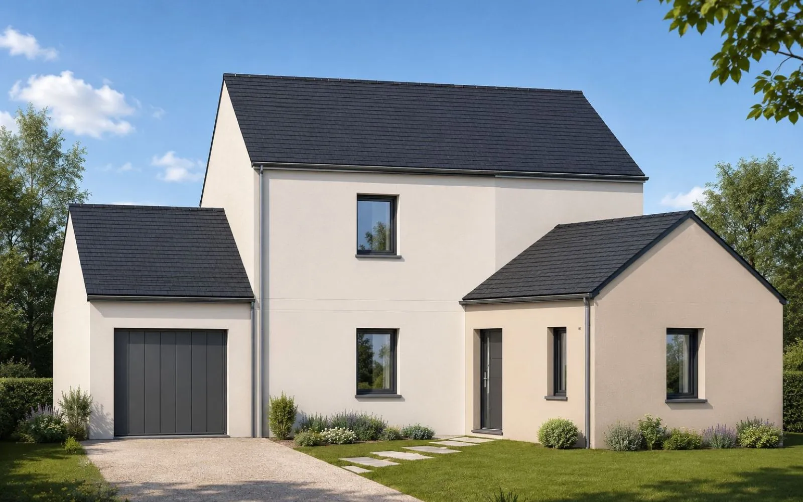 Projet de construction d'une maison 110 m² avec terrain à SAINT-MELAINE-SUR-AUBANCE (49) à Saint-Melaine-sur-Aubance — photo 1