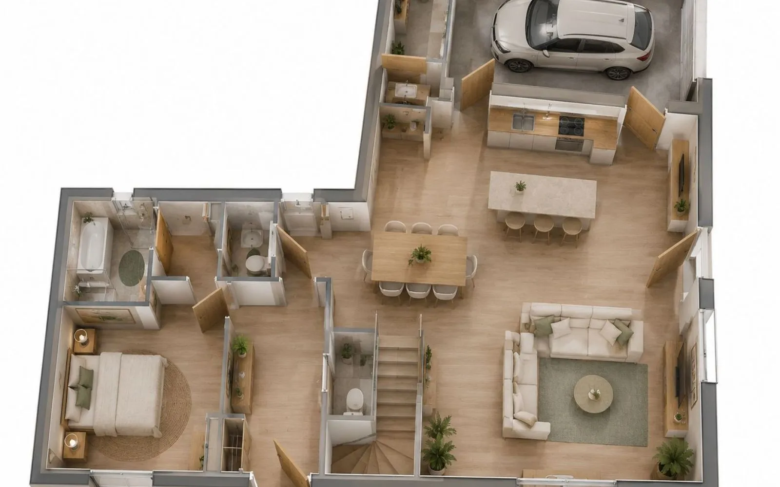 Projet de construction d'une maison 110 m² avec terrain à SAINT-MELAINE-SUR-AUBANCE (49) à Saint-Melaine-sur-Aubance — photo 2