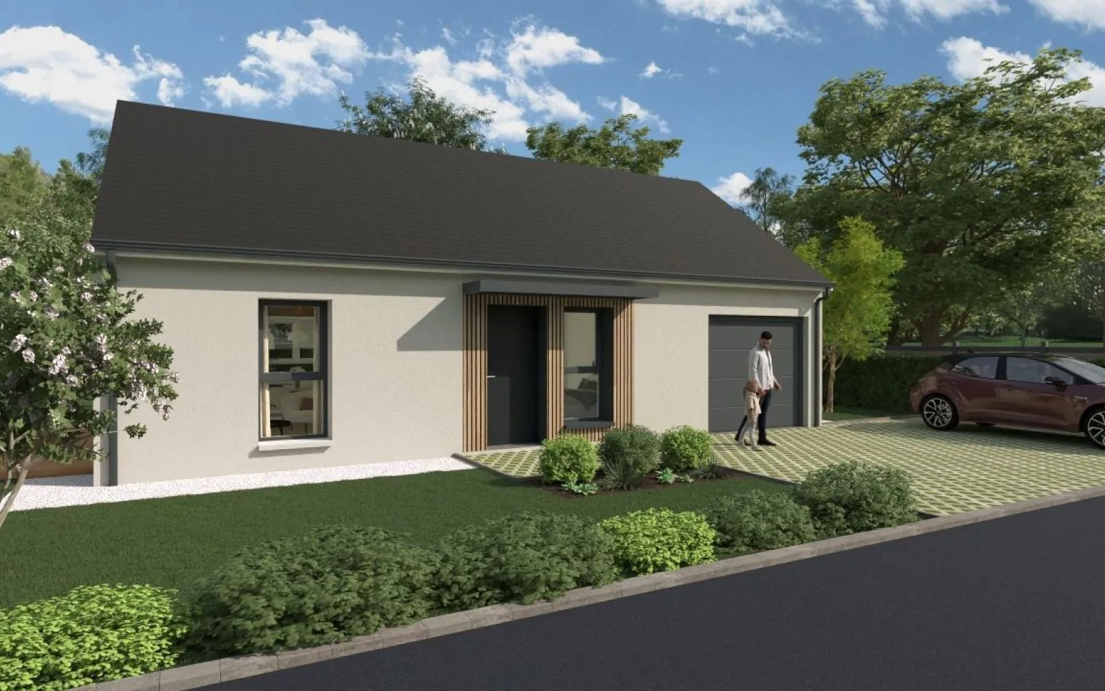 Projet de construction d'une maison 80 m² avec terrain à CHALONNES-SUR-LOIRE (49) à Chalonnes-sur-Loire — photo 1