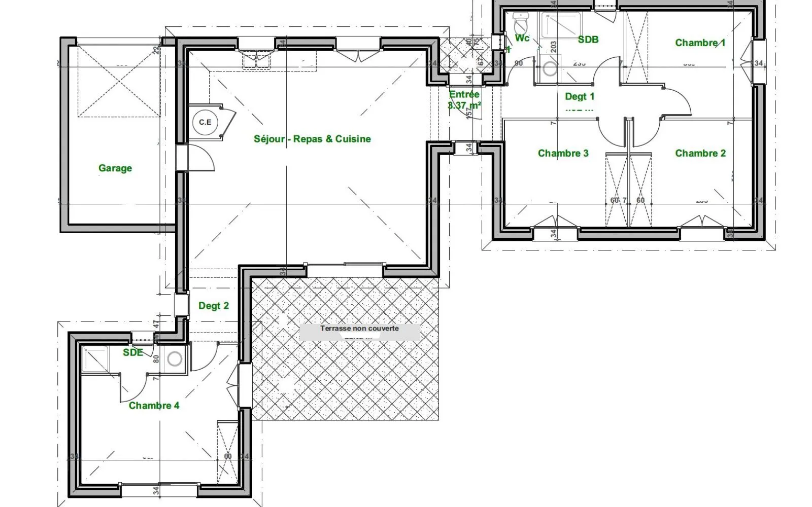 Projet de construction d'une maison 94.07 m² avec terrain à AIGUES-MORTES (30) à Aigues-Mortes — photo 3