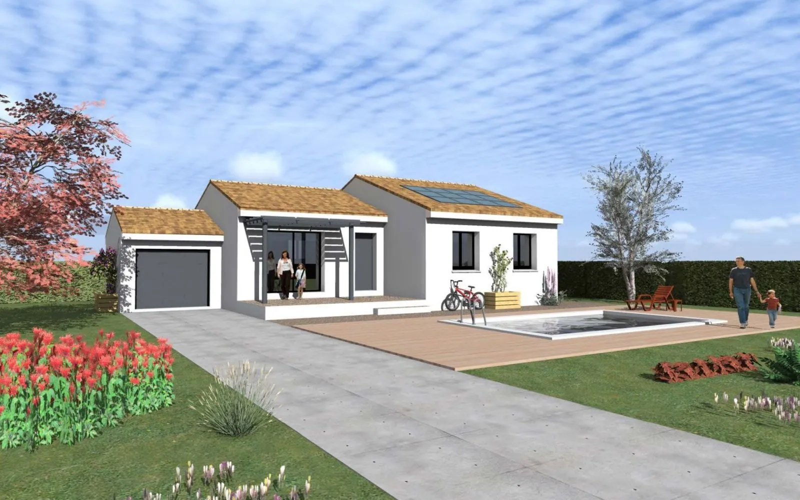 Projet de construction d'une maison 88.06 m² avec terrain à VAILHAUQUES (34) à Vailhauquès — photo 1