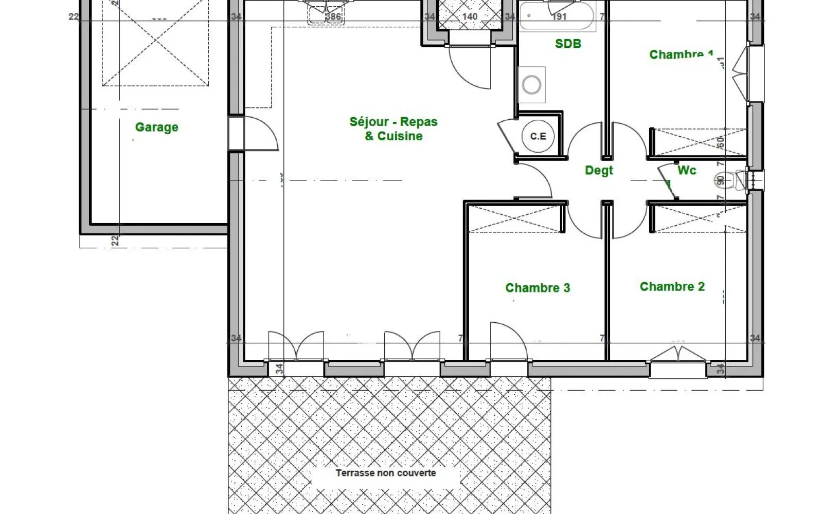 Projet de construction d'une maison 81.6 m² avec terrain à FABREGUES (34) à Fabrègues — photo 3
